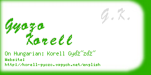 gyozo korell business card